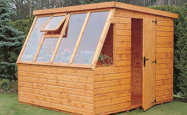 Suntrap wooden shed